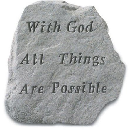 KAY BERRY INC Kay Berry- Inc. 64720 With God All Things Are Possible - Memorial 10 Inches x 11 Inches 64720
